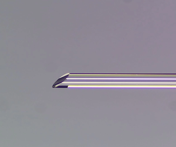 fibre polie en angle