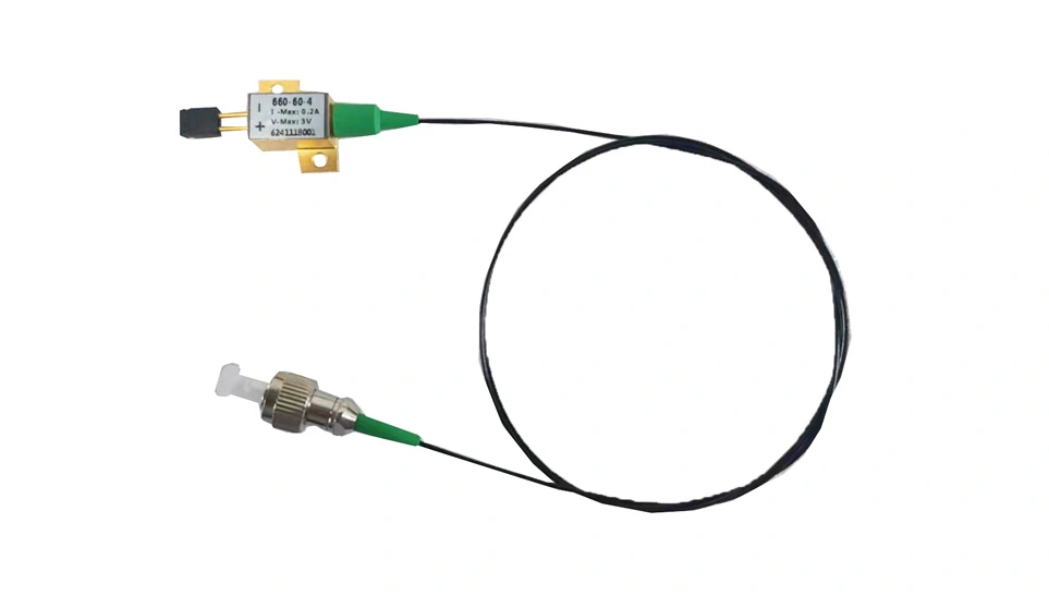 Diode laser monomode couplée à fibre, 655 nm, 60 mW